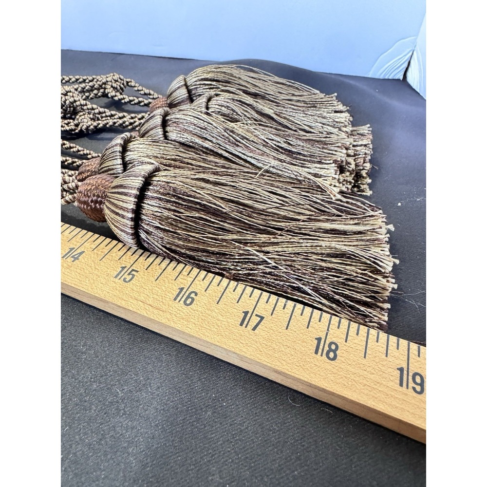 6 individual vintage tassels with knot Gold - Picture 4 of 4